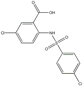 5-chloro-2-[(4-chlorobenzene)sulfonamido]benzoic acid 化学構造式