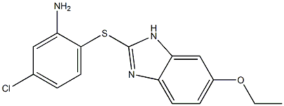 5-chloro-2-[(6-ethoxy-1H-1,3-benzodiazol-2-yl)sulfanyl]aniline Struktur