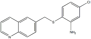 5-chloro-2-[(quinolin-6-ylmethyl)sulfanyl]aniline,,结构式