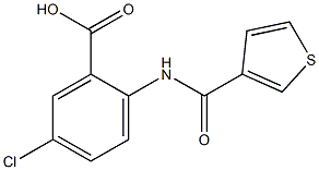 5-chloro-2-[(thien-3-ylcarbonyl)amino]benzoic acid 结构式