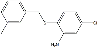 5-chloro-2-{[(3-methylphenyl)methyl]sulfanyl}aniline 结构式
