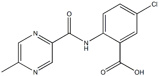 5-chloro-2-{[(5-methylpyrazin-2-yl)carbonyl]amino}benzoic acid Struktur