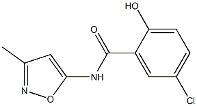 5-chloro-2-hydroxy-N-(3-methyl-1,2-oxazol-5-yl)benzamide 结构式