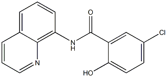 5-chloro-2-hydroxy-N-(quinolin-8-yl)benzamide 化学構造式