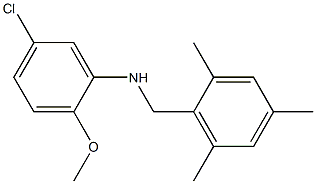 5-chloro-2-methoxy-N-[(2,4,6-trimethylphenyl)methyl]aniline Struktur