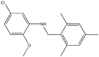 5-chloro-2-methoxy-N-[(2,4,6-trimethylphenyl)methyl]aniline