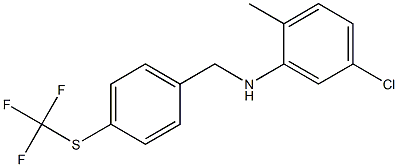 5-chloro-2-methyl-N-({4-[(trifluoromethyl)sulfanyl]phenyl}methyl)aniline,,结构式