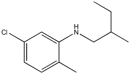 5-chloro-2-methyl-N-(2-methylbutyl)aniline,,结构式