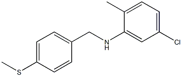 5-chloro-2-methyl-N-{[4-(methylsulfanyl)phenyl]methyl}aniline Struktur