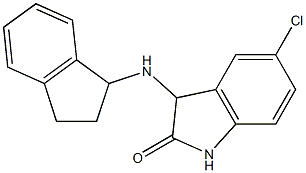 5-chloro-3-(2,3-dihydro-1H-inden-1-ylamino)-2,3-dihydro-1H-indol-2-one,,结构式