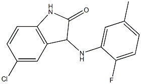 5-chloro-3-[(2-fluoro-5-methylphenyl)amino]-2,3-dihydro-1H-indol-2-one,,结构式