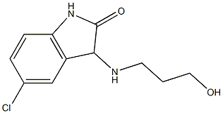 5-chloro-3-[(3-hydroxypropyl)amino]-2,3-dihydro-1H-indol-2-one Struktur