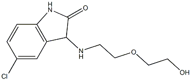 5-chloro-3-{[2-(2-hydroxyethoxy)ethyl]amino}-2,3-dihydro-1H-indol-2-one 结构式
