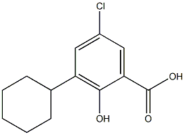 5-chloro-3-cyclohexyl-2-hydroxybenzoic acid Structure