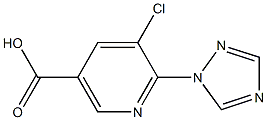 5-chloro-6-(1H-1,2,4-triazol-1-yl)nicotinic acid Struktur