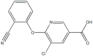5-chloro-6-(2-cyanophenoxy)pyridine-3-carboxylic acid,,结构式