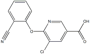 5-chloro-6-(2-cyanophenoxy)pyridine-3-carboxylic acid 结构式