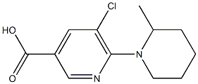 5-chloro-6-(2-methylpiperidin-1-yl)pyridine-3-carboxylic acid Structure