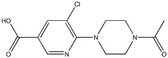 5-chloro-6-(4-acetylpiperazin-1-yl)pyridine-3-carboxylic acid Structure