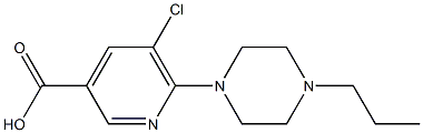 5-chloro-6-(4-propylpiperazin-1-yl)pyridine-3-carboxylic acid 结构式