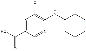 5-chloro-6-(cyclohexylamino)pyridine-3-carboxylic acid,,结构式