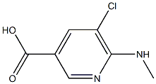 5-chloro-6-(methylamino)pyridine-3-carboxylic acid,,结构式