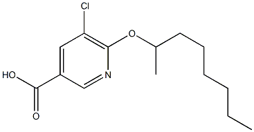 5-chloro-6-(octan-2-yloxy)pyridine-3-carboxylic acid Structure