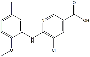 5-chloro-6-[(2-methoxy-5-methylphenyl)amino]pyridine-3-carboxylic acid