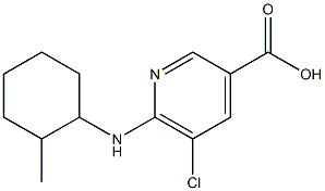 5-chloro-6-[(2-methylcyclohexyl)amino]pyridine-3-carboxylic acid,,结构式