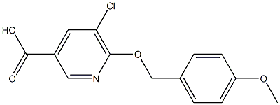  5-chloro-6-[(4-methoxyphenyl)methoxy]pyridine-3-carboxylic acid