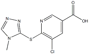  5-chloro-6-[(4-methyl-4H-1,2,4-triazol-3-yl)sulfanyl]pyridine-3-carboxylic acid