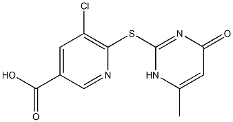 5-chloro-6-[(6-methyl-4-oxo-1,4-dihydropyrimidin-2-yl)sulfanyl]pyridine-3-carboxylic acid