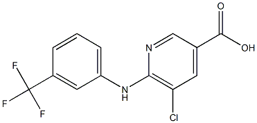 5-chloro-6-{[3-(trifluoromethyl)phenyl]amino}pyridine-3-carboxylic acid Structure