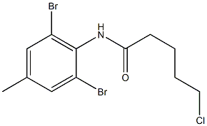 5-chloro-N-(2,6-dibromo-4-methylphenyl)pentanamide Struktur