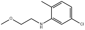 5-chloro-N-(2-methoxyethyl)-2-methylaniline, 1020971-87-2, 结构式