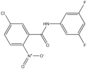 5-chloro-N-(3,5-difluorophenyl)-2-nitrobenzamide 化学構造式