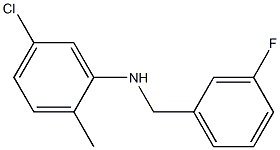 5-chloro-N-[(3-fluorophenyl)methyl]-2-methylaniline,,结构式