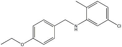 5-chloro-N-[(4-ethoxyphenyl)methyl]-2-methylaniline Struktur