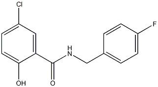 5-chloro-N-[(4-fluorophenyl)methyl]-2-hydroxybenzamide 结构式