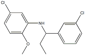 5-chloro-N-[1-(3-chlorophenyl)propyl]-2-methoxyaniline Structure