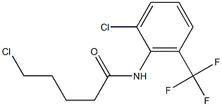 5-chloro-N-[2-chloro-6-(trifluoromethyl)phenyl]pentanamide Struktur