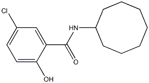 5-chloro-N-cyclooctyl-2-hydroxybenzamide,,结构式