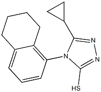 5-cyclopropyl-4-(5,6,7,8-tetrahydronaphthalen-1-yl)-4H-1,2,4-triazole-3-thiol 结构式