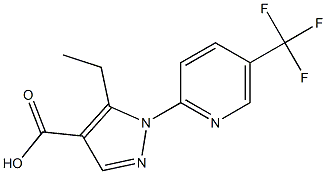 5-ethyl-1-[5-(trifluoromethyl)pyridin-2-yl]-1H-pyrazole-4-carboxylic acid Structure