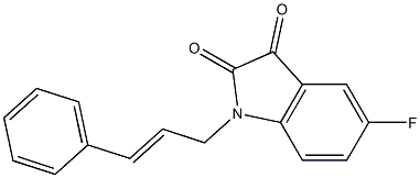 5-fluoro-1-(3-phenylprop-2-en-1-yl)-2,3-dihydro-1H-indole-2,3-dione 结构式