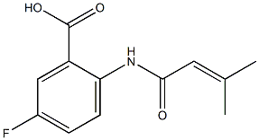 5-fluoro-2-(3-methylbut-2-enamido)benzoic acid Structure