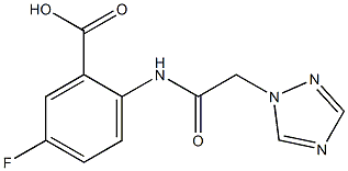 5-fluoro-2-[2-(1H-1,2,4-triazol-1-yl)acetamido]benzoic acid 结构式