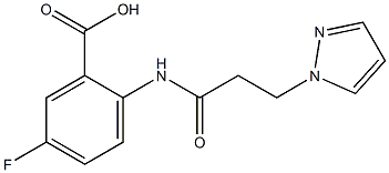 5-fluoro-2-[3-(1H-pyrazol-1-yl)propanamido]benzoic acid