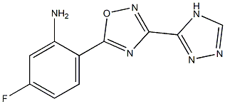 5-fluoro-2-[3-(4H-1,2,4-triazol-3-yl)-1,2,4-oxadiazol-5-yl]aniline Struktur