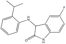 5-fluoro-3-{[2-(propan-2-yl)phenyl]amino}-2,3-dihydro-1H-indol-2-one 结构式